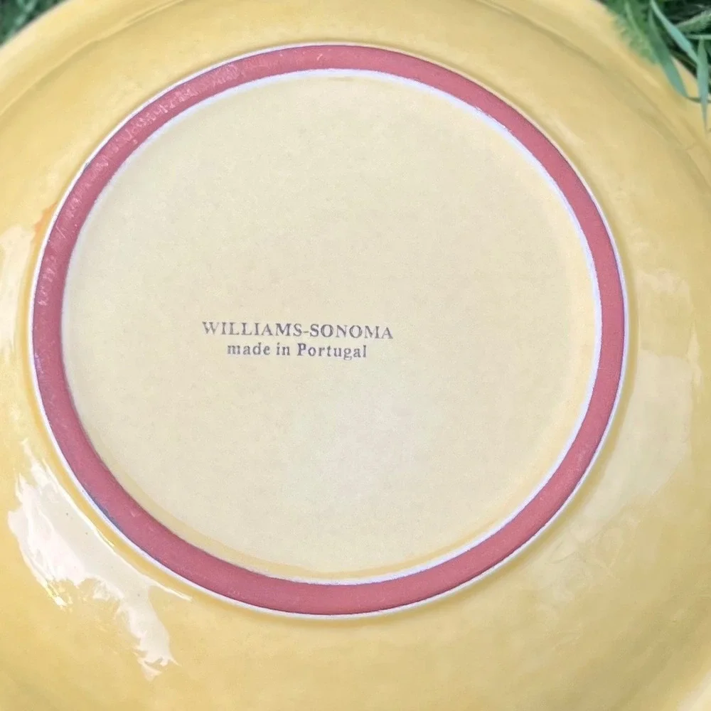 Williams Sonoma Olive Serving Bowl Pasta Salad Fruit Dish Yellow 9‎ 1/2inch
